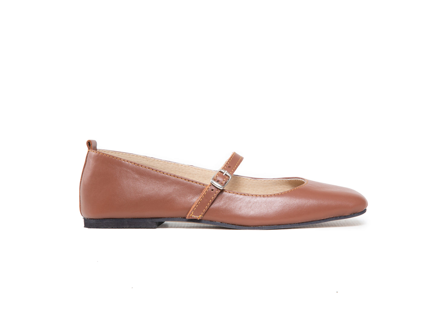 Mary Jane square toe - bister leather