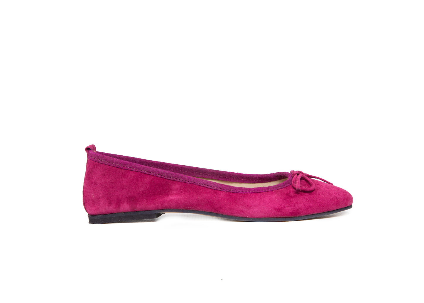Ballet Flat - fuchsia pink suede