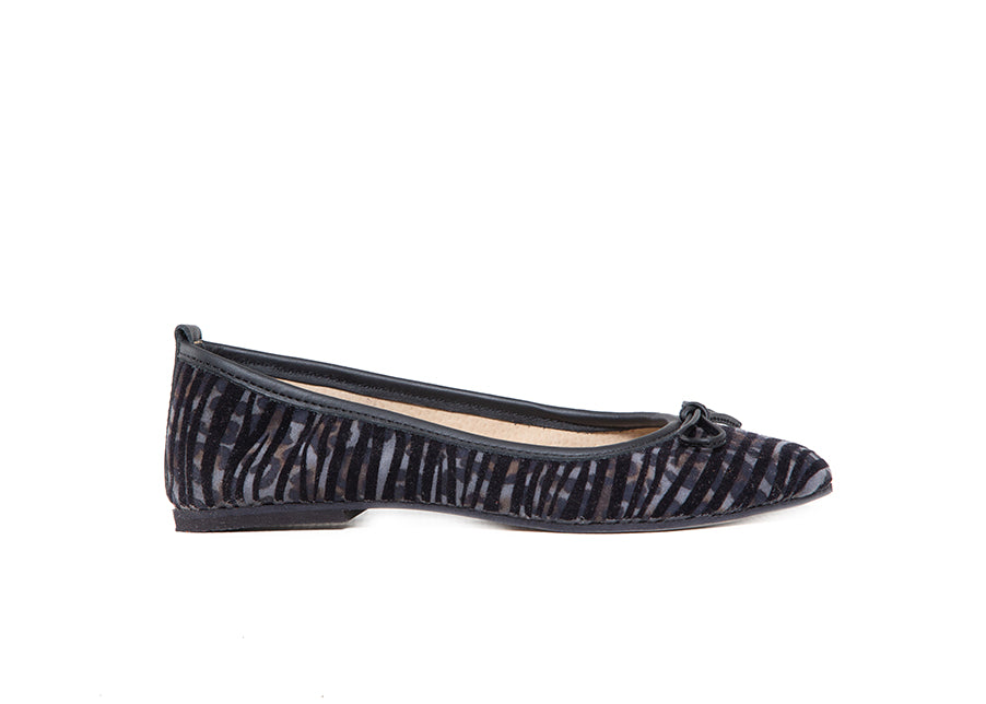 Ballet flat - Velvet animal print