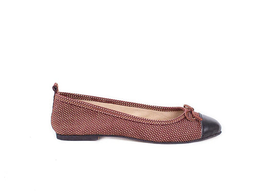 Ballet Flat - with toe cap (Chocolate Brown)