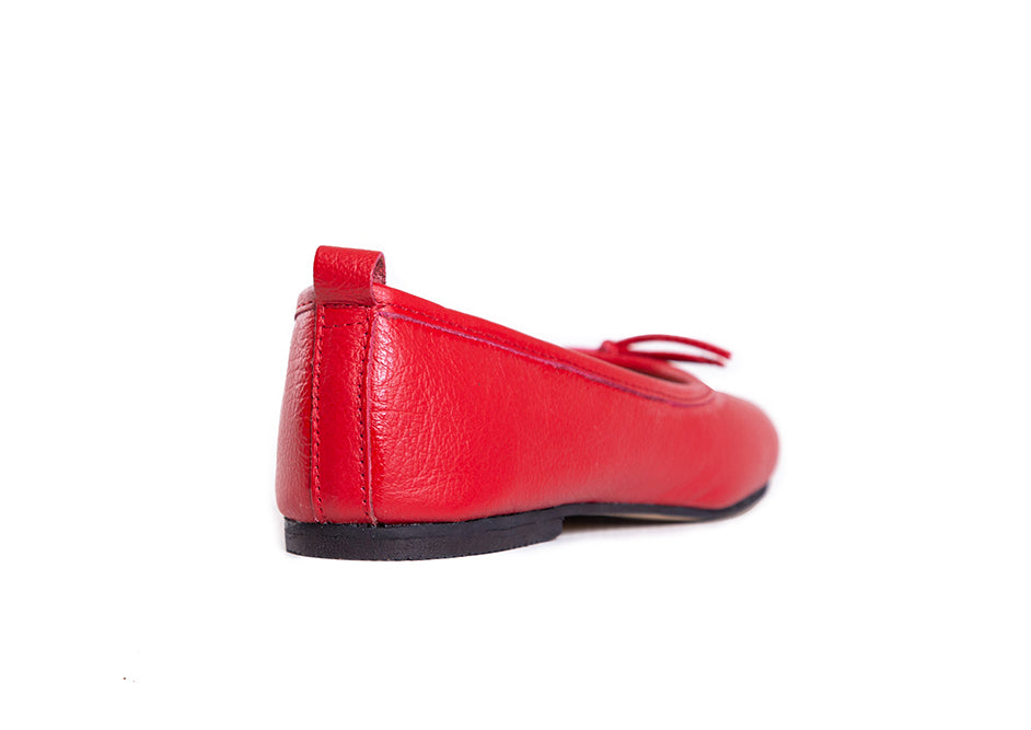 Ballet flat - red leather