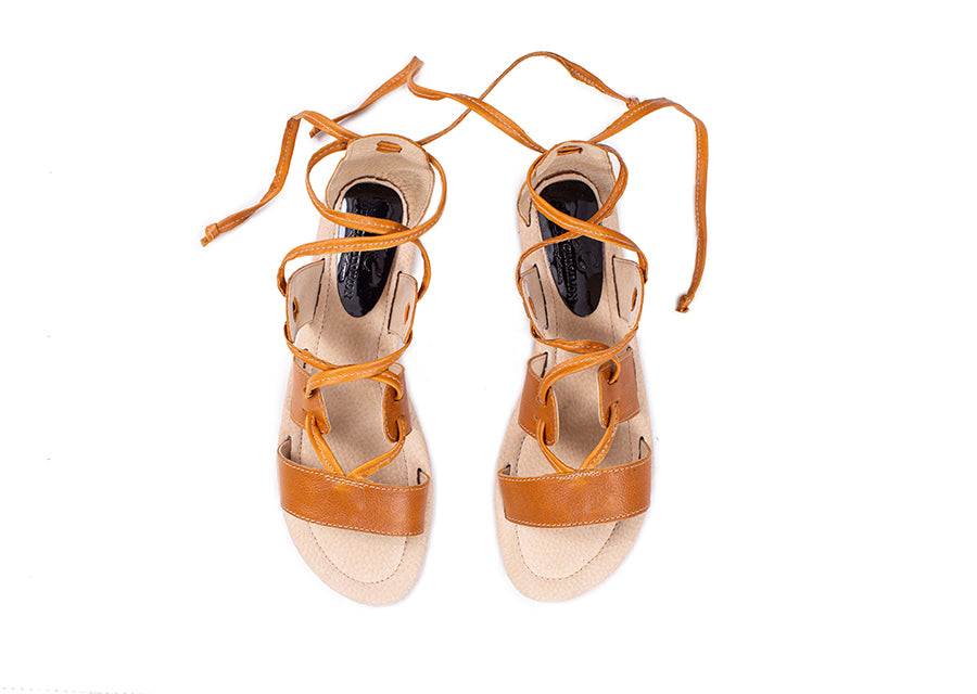 Tan gladiator sandal