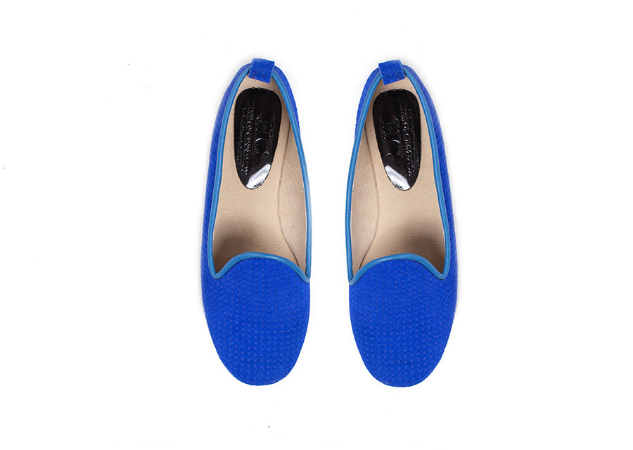 Round loafer - monaco blue leather