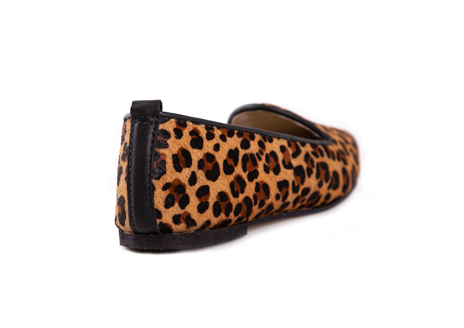 Pointed Loafer - pony hair neutral leopard