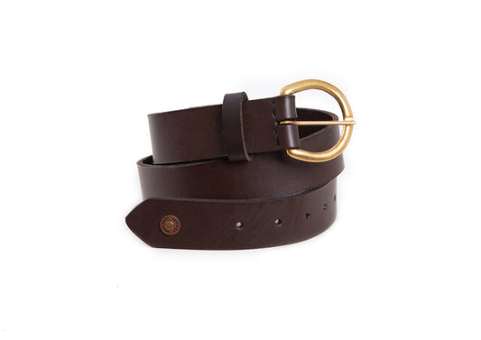 Chocolate Brown Leather Belt