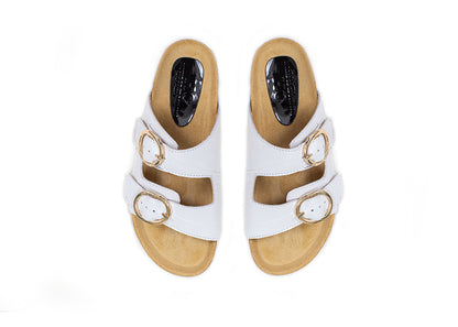 Greta Slides - cream textured