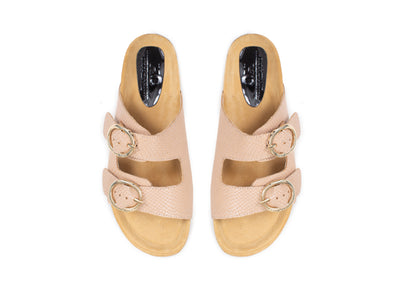 Greta Slides - neutral snakeprint