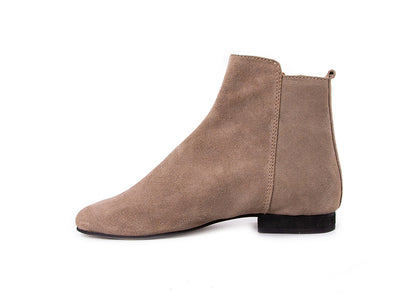 Classic ankle boot - neutral suede leather