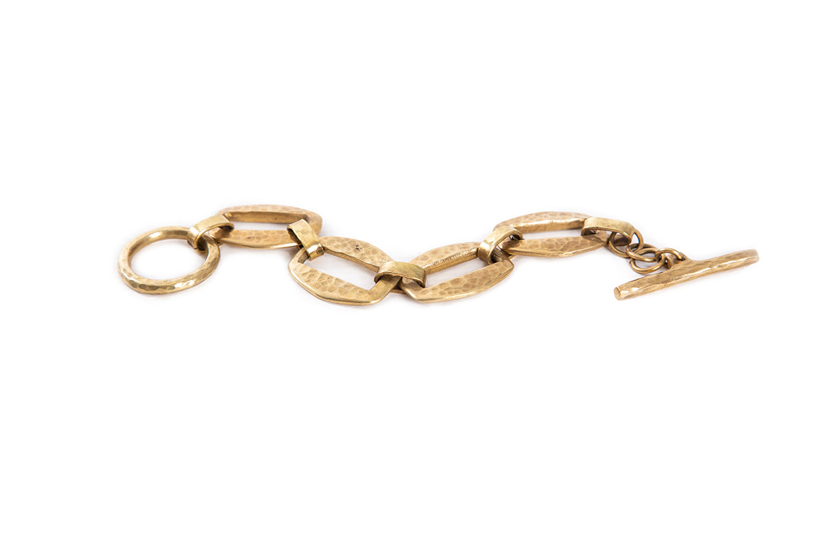 Hammered Brass Bracelet - Seringa